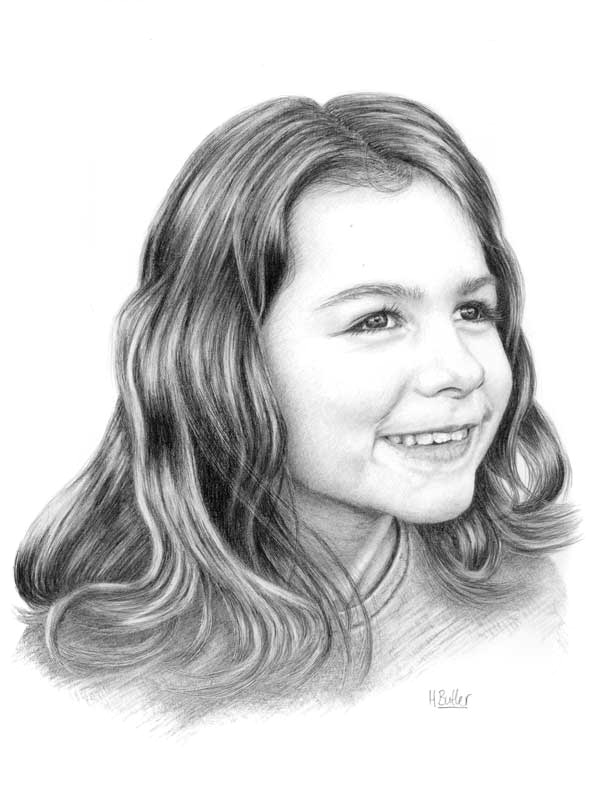 pencil portrait girl